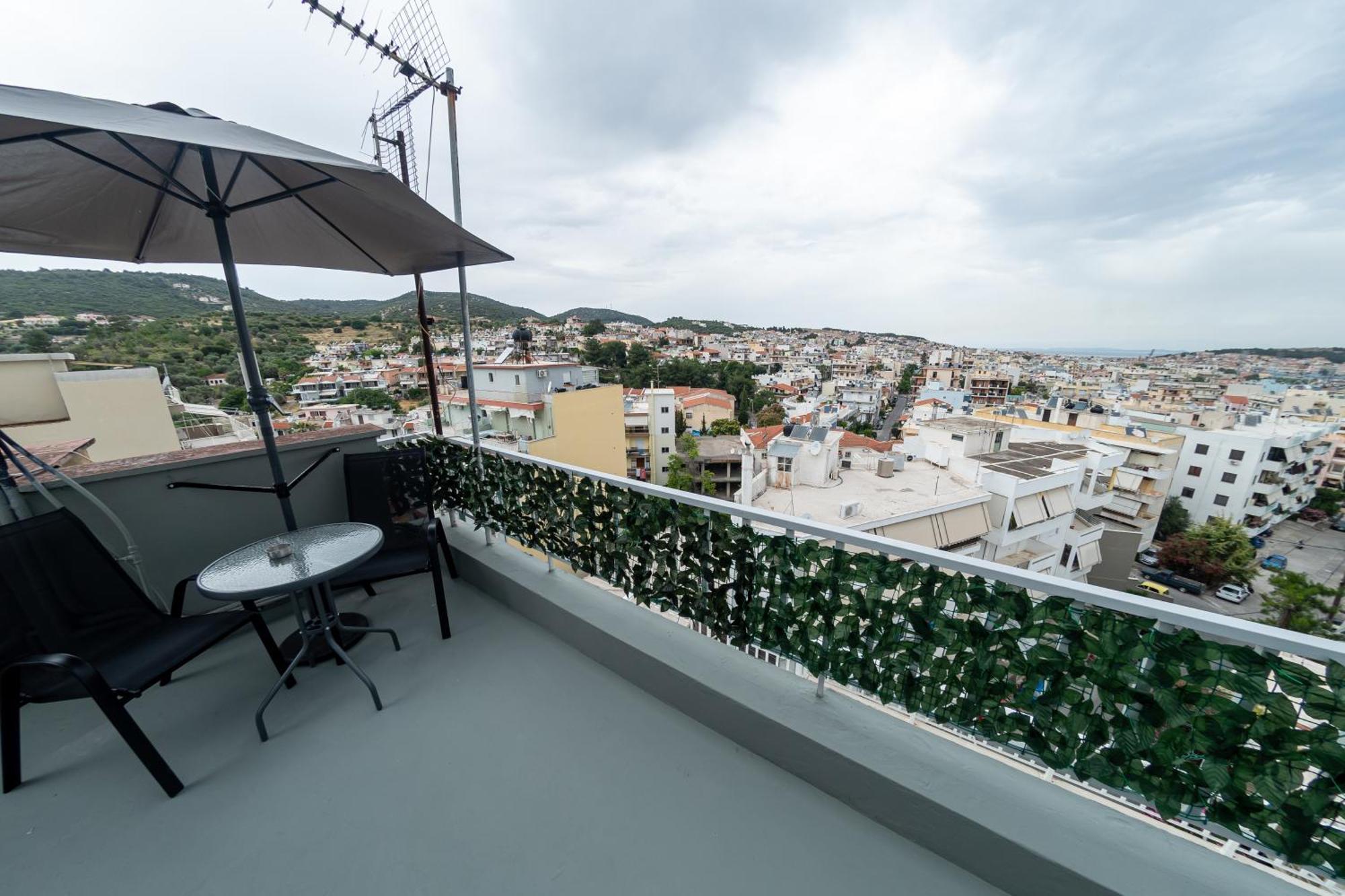 Loft Life Studio, With 360 View Of Mytilene Apartment Bagian luar foto